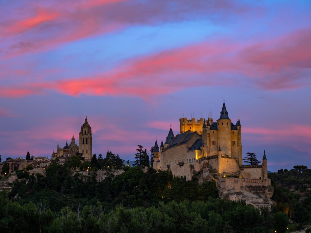 Anochecer en Segovia